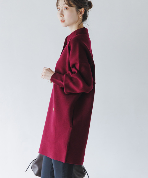 venit(ヴェニット)の「Venit/ヴェニット DOUBLE FACE KNIT(ニット/セーター・レディース・ホワイト/ボルドー/キャメル・38)」の17枚目の写真
