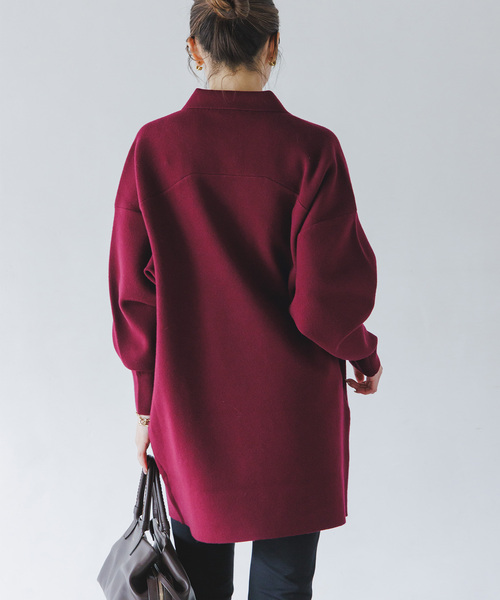 venit(ヴェニット)の「Venit/ヴェニット DOUBLE FACE KNIT(ニット/セーター・レディース・ホワイト/ボルドー/キャメル・38)」の18枚目の写真