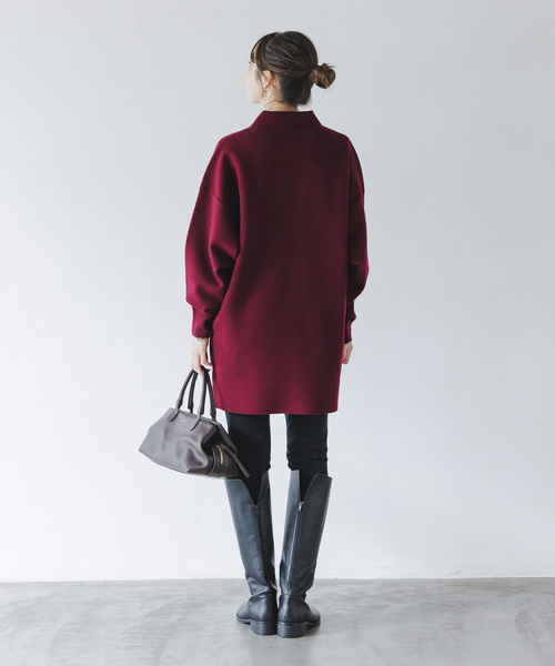 venit(ヴェニット)の「Venit/ヴェニット DOUBLE FACE KNIT(ニット/セーター・レディース・ホワイト/ボルドー/キャメル・38)」の21枚目の写真