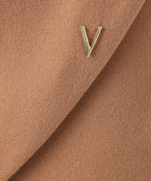 venit(ヴェニット)の「Venit/ヴェニット DOUBLE FACE KNIT(ニット/セーター・レディース・ホワイト/ボルドー/キャメル・38)」の5枚目の写真
