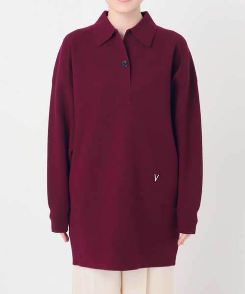 venit(ヴェニット)の「Venit/ヴェニット DOUBLE FACE KNIT(ニット/セーター・レディース・ホワイト/ボルドー/キャメル・38)」の6枚目の写真