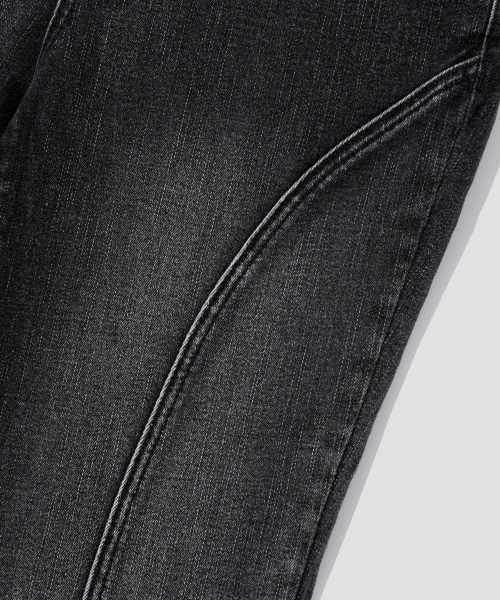 Verdnt（バーダント）の「インシジョン アイレットフレアデニムパンツ [ウォッシュドブラック]（デニムパンツ・レディース・その他・SMALL/MEDIUM）」の9枚目の写真