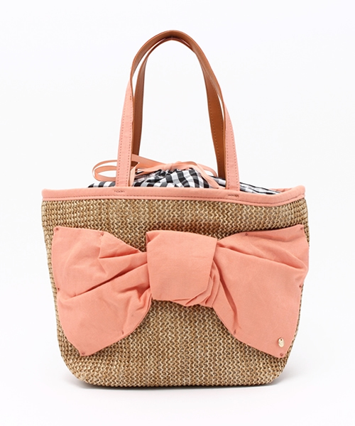 Cache Cache カシュ カシュ の カシュカシュ Cachecache リボンディテールアンダリアトート かごバッグ Wear