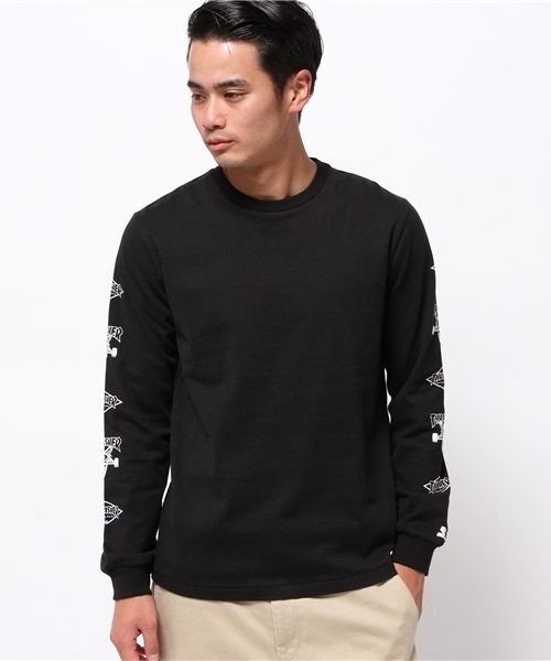 STARTER BLACK LABEL(スターターブラックレーベル)の「STARTER BLACK LABEL × THRASHER コラボ 長袖 Tシャツ(Tシャツ/カットソー・メンズ・ホワイト/ブラック・M)」の1枚目の写真