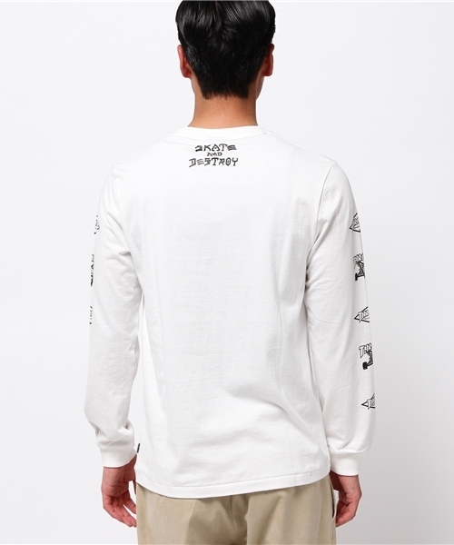 STARTER BLACK LABEL(スターターブラックレーベル)の「STARTER BLACK LABEL × THRASHER コラボ 長袖 Tシャツ(Tシャツ/カットソー・メンズ・ホワイト/ブラック・M)」の4枚目の写真
