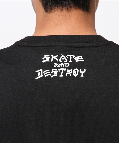 STARTER BLACK LABEL(スターターブラックレーベル)の「STARTER BLACK LABEL × THRASHER コラボ 長袖 Tシャツ(Tシャツ/カットソー・メンズ・ホワイト/ブラック・M)」の11枚目の写真