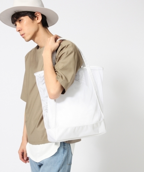 HARE（ハレ）の「メッシュトートBAG(HARE)（トートバッグ・メンズ・ブラック/オフホワイト・FREE）」の11枚目の写真