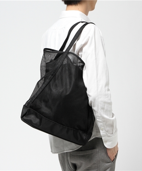 HARE（ハレ）の「メッシュトートBAG(HARE)（トートバッグ・メンズ・ブラック/オフホワイト・FREE）」の8枚目の写真