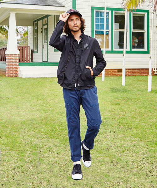 HYSTERIC GLAMOUR（ヒステリックグラマー）の「THE WAY I WALK pt リブJK（ブルゾン・メンズ・レッド/ネイビー/ブラック・MEDIUM/SMALL/LARGE）」の7枚目の写真