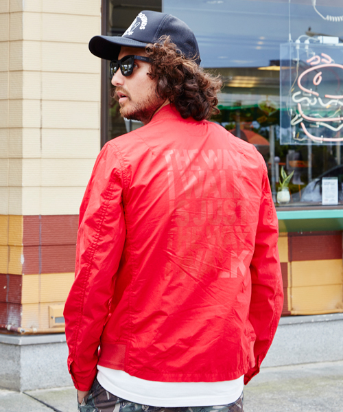 HYSTERIC GLAMOUR（ヒステリックグラマー）の「THE WAY I WALK pt リブJK（ブルゾン・メンズ・レッド/ネイビー/ブラック・MEDIUM/SMALL/LARGE）」の8枚目の写真
