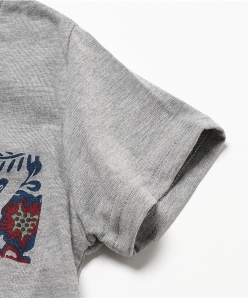 VENCEEXCHANGE(ヴァンスエクスチェンジ)の「KIDS 花柄BOXロゴ半袖T(Tシャツ/カットソー・キッズ・オフホワイト/グレー・150cm/120cm/130cm/140cm)」の6枚目の写真