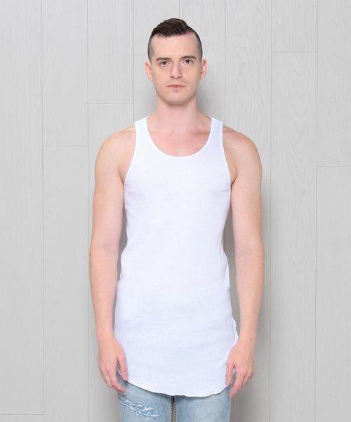 BEAUTY&YOUTH UNITED ARROWS(ビューティーアンドユースユナイテッドアローズ)の「<UNUSED> 17 LONG T/TOP 2/タンクトップ.(タンクトップ・メンズ・ホワイト・3/2)」の2枚目の写真