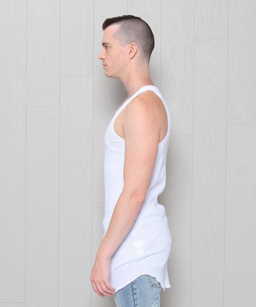BEAUTY&YOUTH UNITED ARROWS(ビューティーアンドユースユナイテッドアローズ)の「<UNUSED> 17 LONG T/TOP 2/タンクトップ.(タンクトップ・メンズ・ホワイト・3/2)」の3枚目の写真
