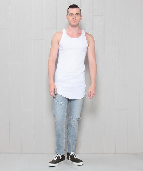 BEAUTY&YOUTH UNITED ARROWS(ビューティーアンドユースユナイテッドアローズ)の「<UNUSED> 17 LONG T/TOP 2/タンクトップ.(タンクトップ・メンズ・ホワイト・3/2)」の9枚目の写真