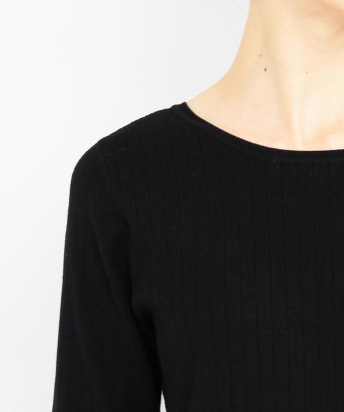 BEAUTY&YOUTH UNITED ARROWS（ビューティーアンドユースユナイテッドアローズ）の「BY∴ バックリボンリブニットマキシワンピース -手洗い可能- ◆（ワンピース・レディース・ブラック/ベージュ/レッド・FREE）」の9枚目の写真