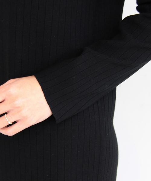 BEAUTY&YOUTH UNITED ARROWS（ビューティーアンドユースユナイテッドアローズ）の「BY∴ バックリボンリブニットマキシワンピース -手洗い可能- ◆（ワンピース・レディース・ブラック/ベージュ/レッド・FREE）」の11枚目の写真