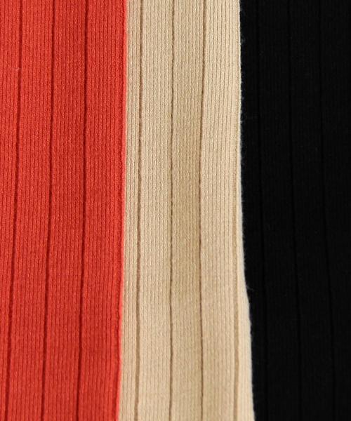 BEAUTY&YOUTH UNITED ARROWS（ビューティーアンドユースユナイテッドアローズ）の「BY∴ バックリボンリブニットマキシワンピース -手洗い可能- ◆（ワンピース・レディース・ブラック/ベージュ/レッド・FREE）」の13枚目の写真