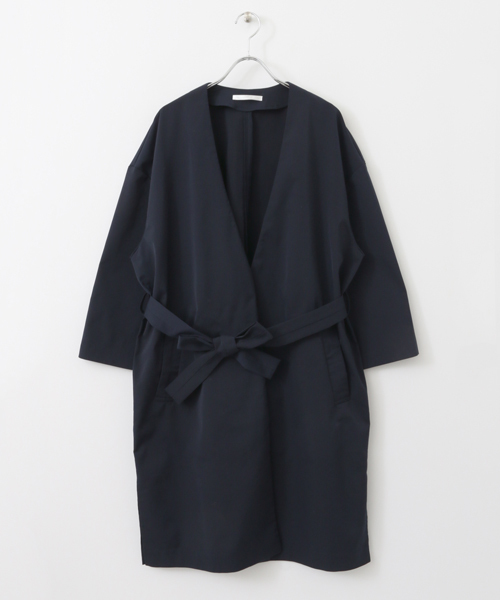 URBAN RESEARCH DOORS（アーバンリサーチドアーズ）の「ウエストリボンガウンコート（その他アウター・レディース・ベージュ/ネイビー/ライトグレー・ONE）」の6枚目の写真