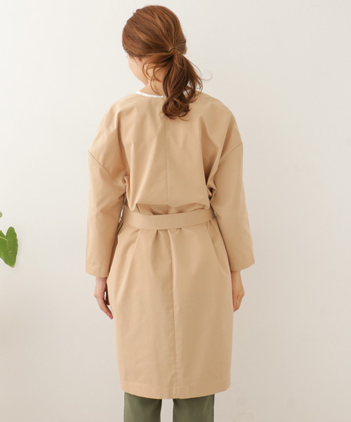 URBAN RESEARCH DOORS（アーバンリサーチドアーズ）の「ウエストリボンガウンコート（その他アウター・レディース・ベージュ/ネイビー/ライトグレー・ONE）」の19枚目の写真