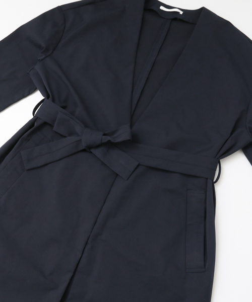 URBAN RESEARCH DOORS（アーバンリサーチドアーズ）の「ウエストリボンガウンコート（その他アウター・レディース・ベージュ/ネイビー/ライトグレー・ONE）」の10枚目の写真