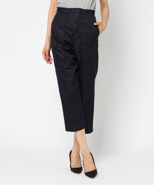 Lugnoncure（ルノンキュール）の「Ｔ／Ｃツイル　センタープレスベイカーパンツ（その他パンツ・レディース・ブラック/ベージュ/ネイビー/カーキ・SMALL/MEDIUM/LARGE）」の4枚目の写真