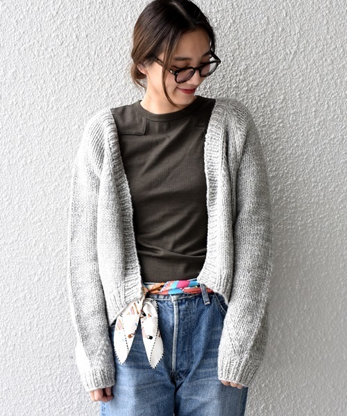 SHIPS Days(シップスデイズ)の「SHIPS Days: ハンド ニット カーディガン(カーディガン/ボレロ・レディース・グレー/サックスブルー・ONE SIZE)」の10枚目の写真