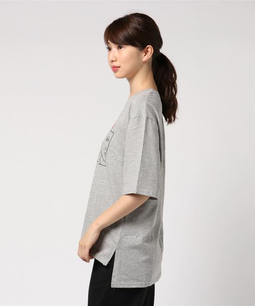 MICHYEORA（ミチョラ）の「MICHYEORA ニューフェイスTシャツ（Tシャツ/カットソー・レディース・ホワイト/ブラック/ベージュ/レンガ/ロイヤルブルー/マスタード/杢グレー・FREE）」の21枚目の写真