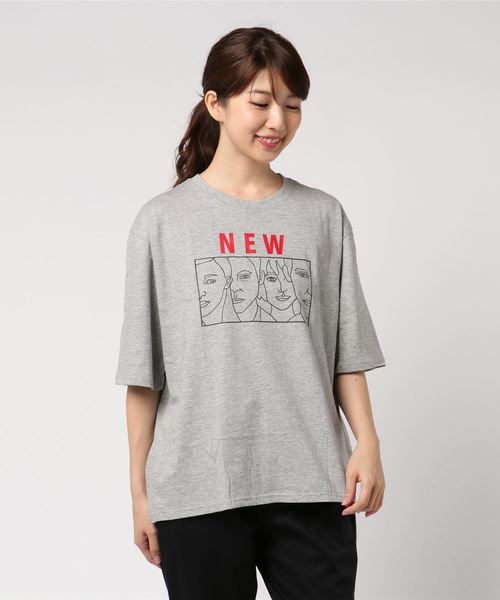 MICHYEORA（ミチョラ）の「MICHYEORA ニューフェイスTシャツ（Tシャツ/カットソー・レディース・ホワイト/ブラック/ベージュ/レンガ/ロイヤルブルー/マスタード/杢グレー・FREE）」の15枚目の写真