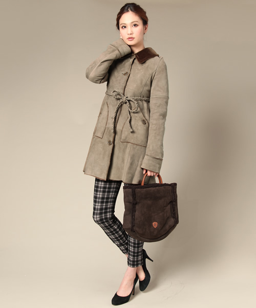 martinique(マルティニーク)の「OWEN BARRY / ムートンコート(その他アウター・レディース・ベージュ系その他・1/2)」の1枚目の写真