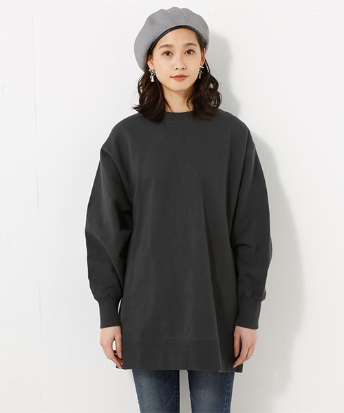 AZUL by moussy（アズールバイマウジー）の「ビッグスウェットワンピース（ワンピース・レディース・オフホワイト/トップグレー/ライトブラック・SMALL/MEDIUM）」の19枚目の写真