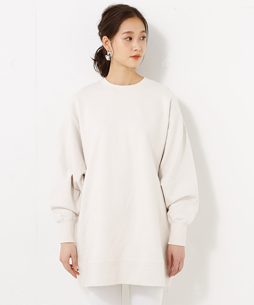 AZUL by moussy（アズールバイマウジー）の「ビッグスウェットワンピース（ワンピース・レディース・オフホワイト/トップグレー/ライトブラック・SMALL/MEDIUM）」の20枚目の写真