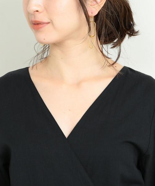 BEAUTY&YOUTH UNITED ARROWS（ビューティーアンドユースユナイテッドアローズ）の「BY∴ コットンボイル カシュクールワンピース -2WAY/手洗い可能- о（ワンピース・レディース・ブラック/ベージュ/イエロー・FREE）」の12枚目の写真