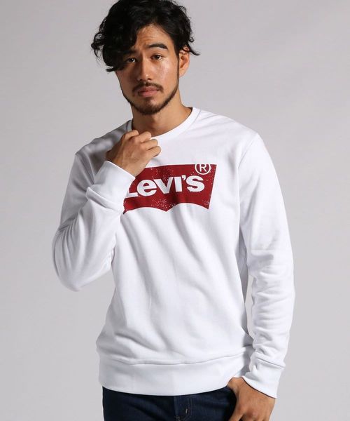 Levi's(リーバイス)の「【Levi's】バットウィングクルーネックスウェットプルオーバー(スウェット・メンズ・ホワイト・S/M/L)」の1枚目の写真