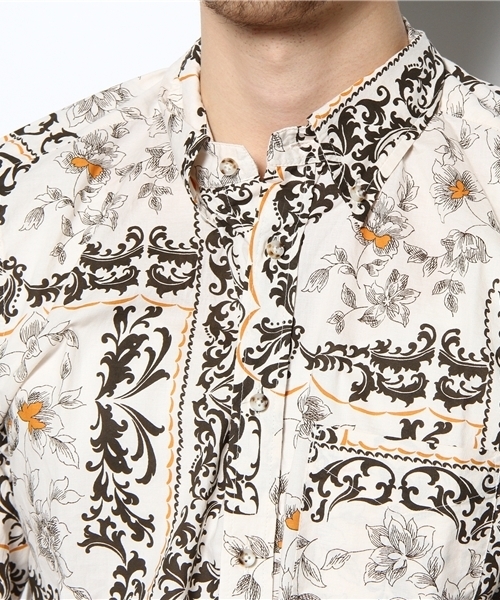 BEAMS LIGHTS Men's（ビームスライツ メンズ）の「BEAMS LIGHTS / 柄ボタンダウンシャツ（シャツ/ブラウス・メンズ・ブラウン/イエロー・SMALL/MEDIUM/LARGE/X-LARGE）」の6枚目の写真