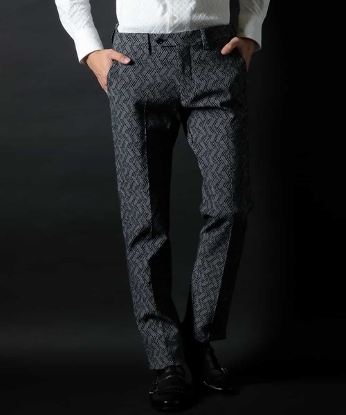 MICHEL KLEIN HOMME   （ミッシェルクランオム）の「ジオコードストレッチパンツ（その他パンツ・メンズ・ホワイト/ネイビー・46/48/51）」の3枚目の写真