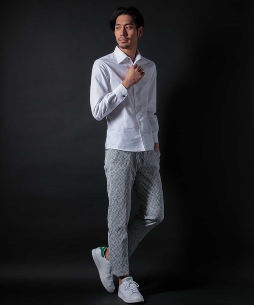 MICHEL KLEIN HOMME   （ミッシェルクランオム）の「ジオコードストレッチパンツ（その他パンツ・メンズ・ホワイト/ネイビー・46/48/51）」の13枚目の写真