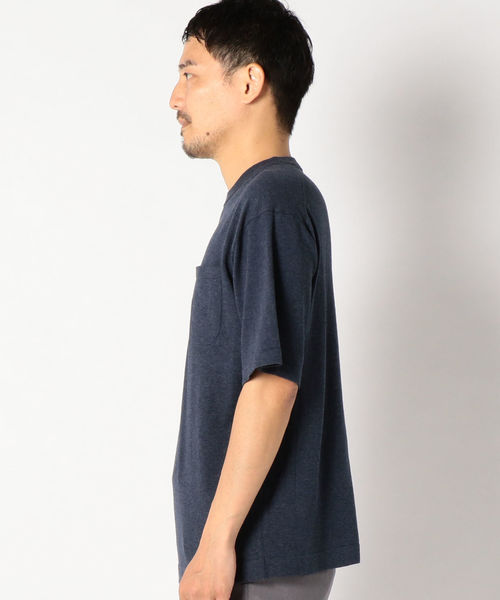 SHIPS(シップス)の「crepuscule: KNIT Tシャツ(Tシャツ/カットソー・メンズ・ネイビー/ホワイト・2/1)」の3枚目の写真