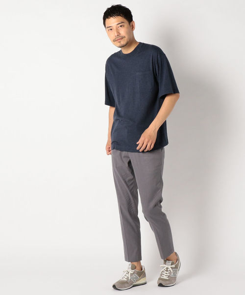 SHIPS(シップス)の「crepuscule: KNIT Tシャツ(Tシャツ/カットソー・メンズ・ネイビー/ホワイト・2/1)」の5枚目の写真