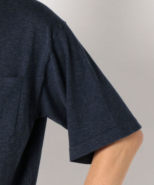 SHIPS(シップス)の「crepuscule: KNIT Tシャツ(Tシャツ/カットソー・メンズ・ネイビー/ホワイト・2/1)」の7枚目の写真