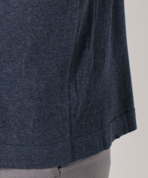 SHIPS(シップス)の「crepuscule: KNIT Tシャツ(Tシャツ/カットソー・メンズ・ネイビー/ホワイト・2/1)」の8枚目の写真
