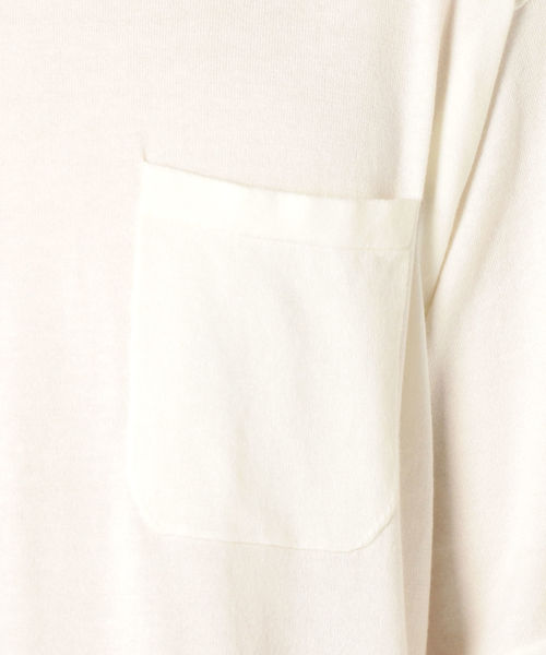 SHIPS(シップス)の「crepuscule: KNIT Tシャツ(Tシャツ/カットソー・メンズ・ネイビー/ホワイト・2/1)」の9枚目の写真