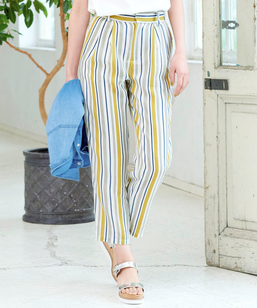 KOBE LETTUCE（コウベレタス）の「コットンテーパードアンクル丈イージーパンツ/レディース/ボトムス[M2181]神戸レタス（その他パンツ・レディース・ブラック/ベージュ/オフホワイト/ピンク/グリーン/キャメル/イエロー系その他・FREE）」の6枚目の写真