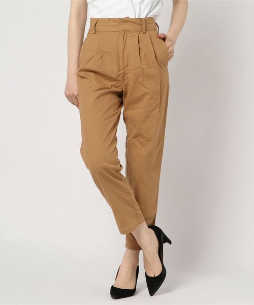 KOBE LETTUCE（コウベレタス）の「コットンテーパードアンクル丈イージーパンツ/レディース/ボトムス[M2181]神戸レタス（その他パンツ・レディース・ブラック/ベージュ/オフホワイト/ピンク/グリーン/キャメル/イエロー系その他・FREE）」の5枚目の写真