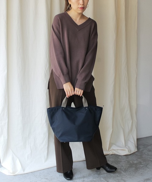 セール】本革ハンドルナイロン2wayトートバッグ（トートバッグ