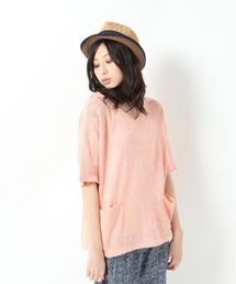 【ZOZO限定価格】ポケツキVネックニットプルオーバー/5分袖