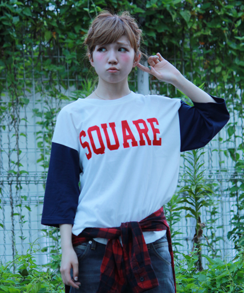 WEGO(ウィゴー)の「WEGO/ドロップショルダー切替BIG7分袖Tシャツ(Tシャツ/カットソー・レディース・その他1/その他2/その他3/その他4・FREE)」の3枚目の写真