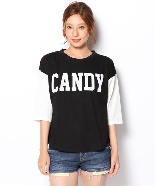 WEGO(ウィゴー)の「WEGO/ドロップショルダー切替BIG7分袖Tシャツ(Tシャツ/カットソー・レディース・その他1/その他2/その他3/その他4・FREE)」の5枚目の写真