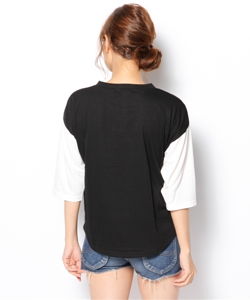 WEGO(ウィゴー)の「WEGO/ドロップショルダー切替BIG7分袖Tシャツ(Tシャツ/カットソー・レディース・その他1/その他2/その他3/その他4・FREE)」の7枚目の写真