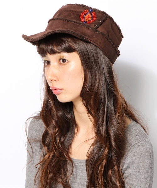 チチカカ（チチカカ）の「【オンライン限定価格】ビーズムートンワークキャップ（キャップ・レディース・ブラウン/キャメル・FREE）」の8枚目の写真