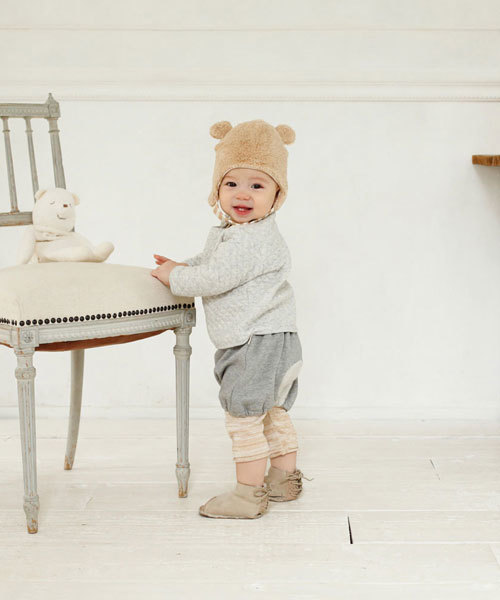 Hoppetta（ホッペッタ）の「Hoppetta フワモコボウシ２（その他ベビー用品・キッズ・キナリ/ブラウン・46cm/48cm/48㎝）」の2枚目の写真